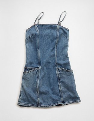 AE Scoop Neck Denim Mini Dress