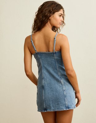 AE Scoop Neck Denim Mini Dress