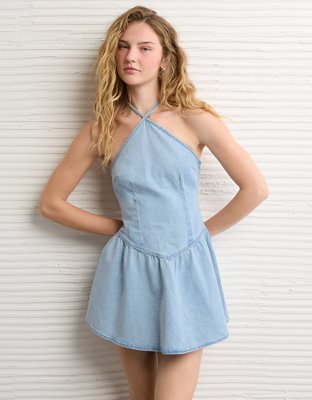 AE Denim V-Waist Mini Dress