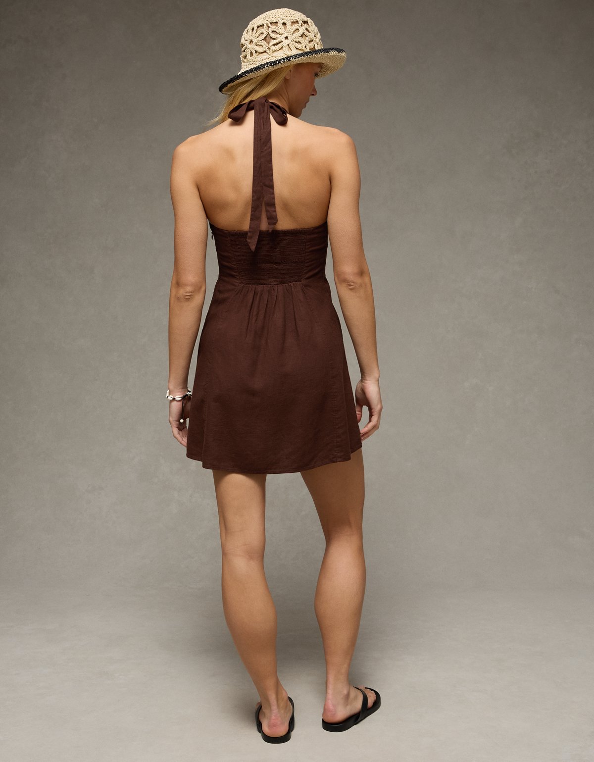 AE V-Neck Halter Mini Dress - image 2
