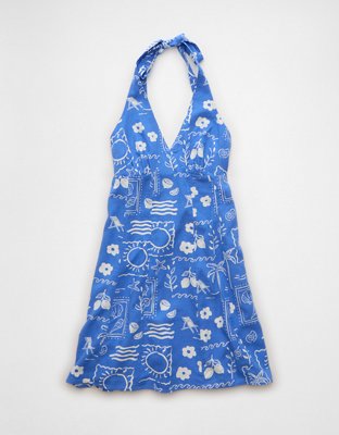 AE V-Neck Halter Mini Dress