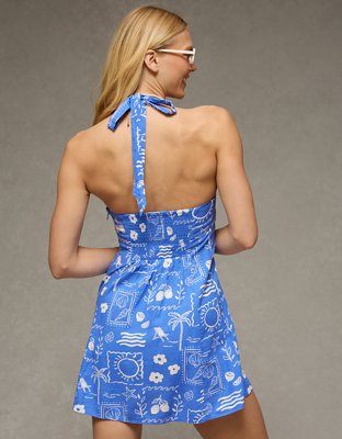 AE V-Neck Halter Mini Dress | American Eagle