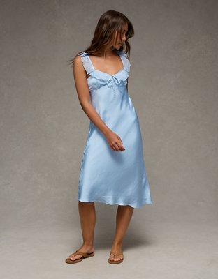 AE Asymmetrical Ruffle Maxi Dress | American Eagle
