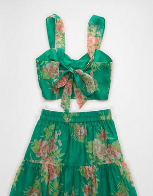 AE Matching Halter Top & Midi Skirt Set