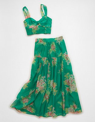 AE Matching Halter Top & Midi Skirt Set