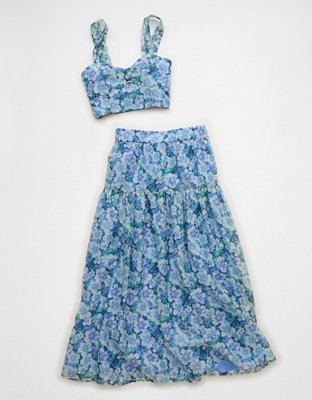 AE Matching Halter Top & Midi Skirt Set