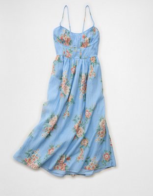 AE Ruched Bust Corset Midi Dress