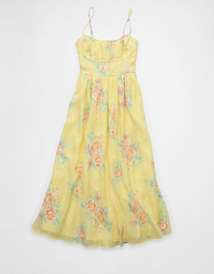 AE Ruched Bust Corset Midi Dress