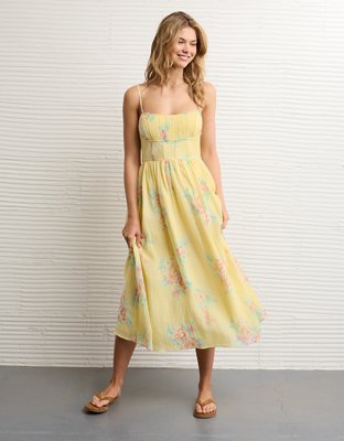 AE Ruched Bust Corset Midi Dress