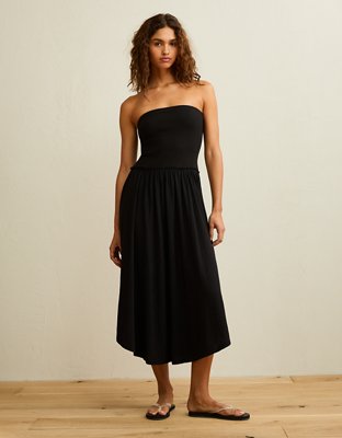 AE Sunchaser Strapless Midi Dress | American Eagle