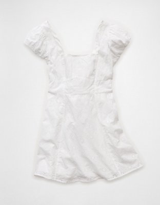 AE Cap-Sleeve Tie-Back Mini Dress