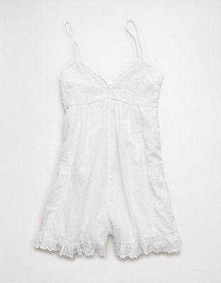 AE Pintuck Lace Babydoll Romper