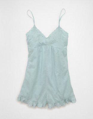 AE Pintuck Lace Babydoll Romper