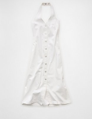 AE Denim Halter Midi Dress