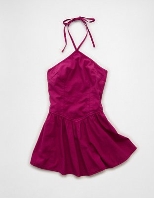 AE Denim Halter Mini Dress