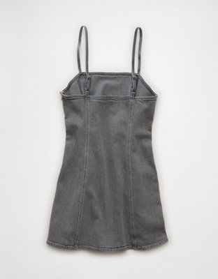 AE Square Neck Denim Mini Dress