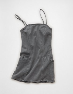 AE Square Neck Denim Mini Dress