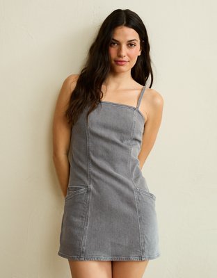 ae denim tube top midi dress AE Denim Tube Top Midi Dress