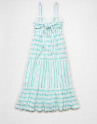 AE Striped Corset Midi Dress | American Eagle