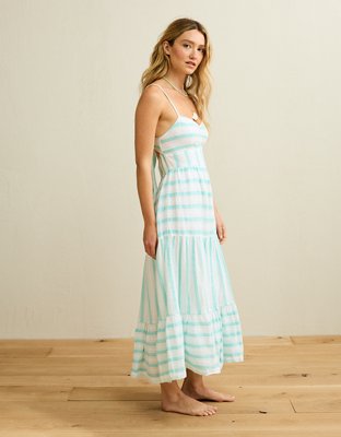 AE Striped Corset Midi Dress