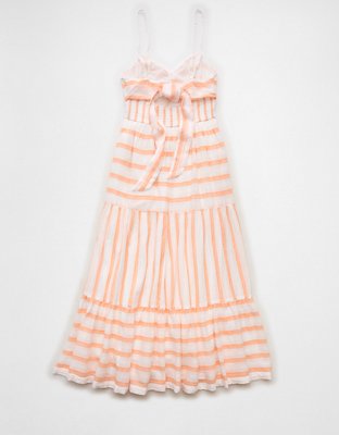 AE Striped Corset Midi Dress