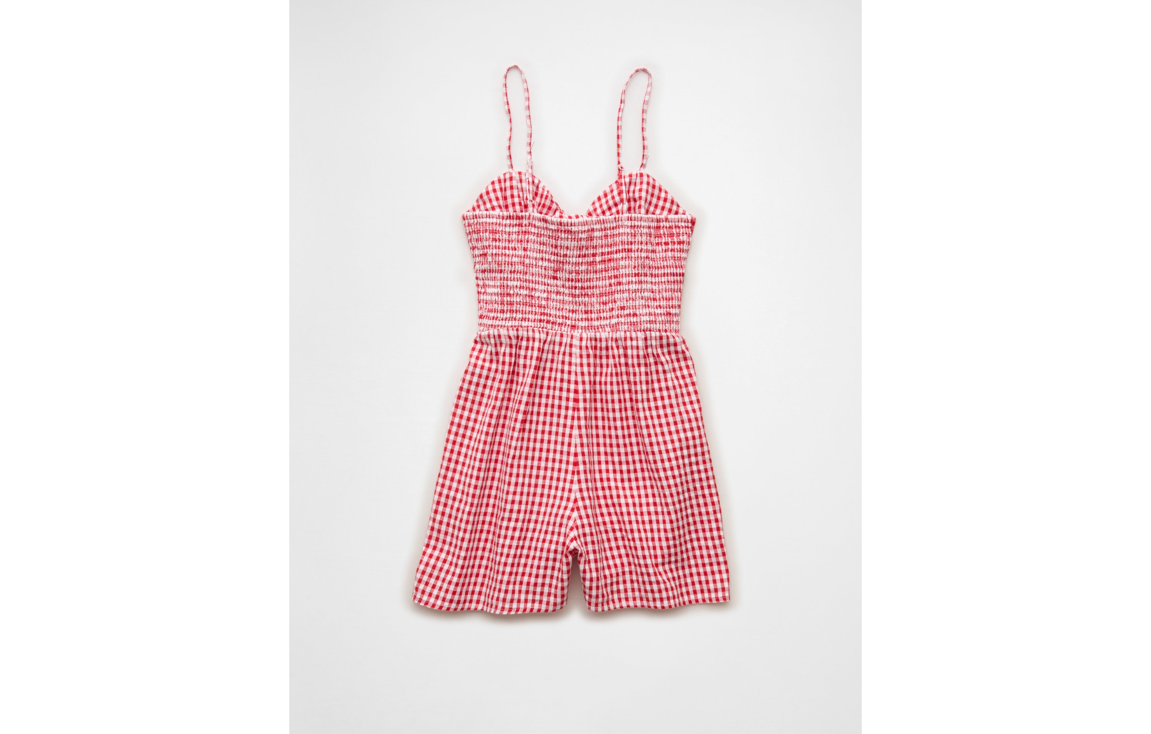 AE Tie-Front Smocked Bodice Romper