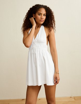 AE V-Neck Tie-Front Halter Mini Dress from American Eagle - $64.95