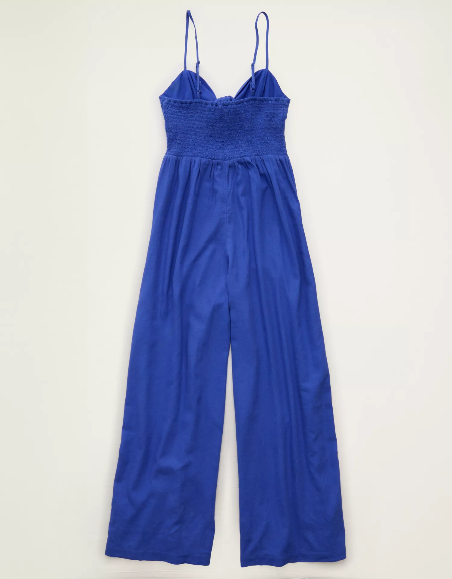 AE Tie-Front Smocked Jumpsuit - thumbnail 4