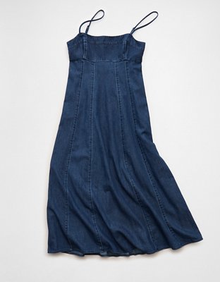 AE Sweetheart Neck Babydoll Midi Dress