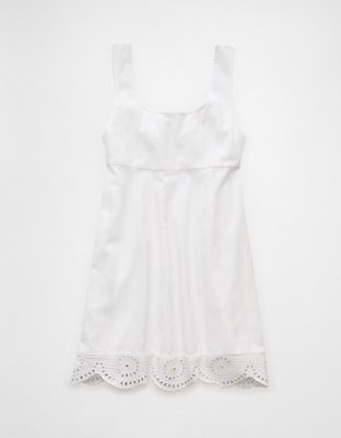 AE Scoop Neck Embroidered Mini Dress