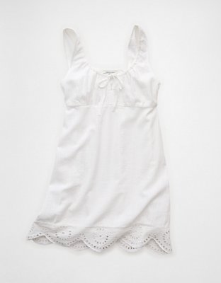 AE Scoop Neck Embroidered Mini Dress