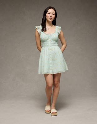 AE Femme Button-Up Mini Dress