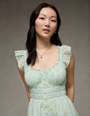 AE Femme Button-Up Mini Dress