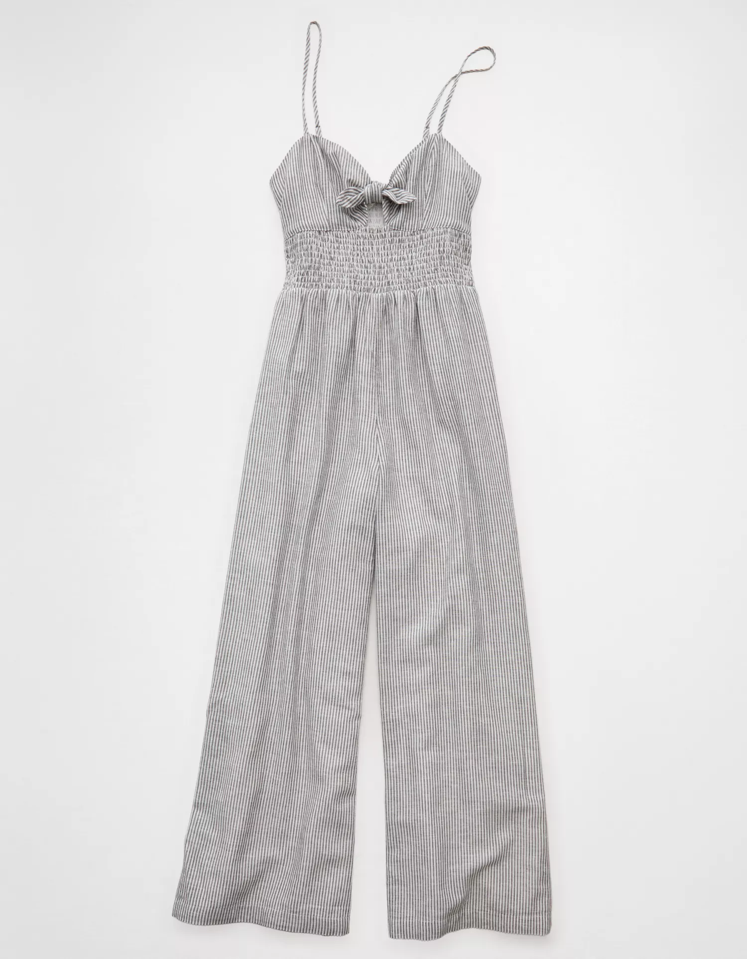 AE Tie-Front Smocked Jumpsuit - thumbnail 10