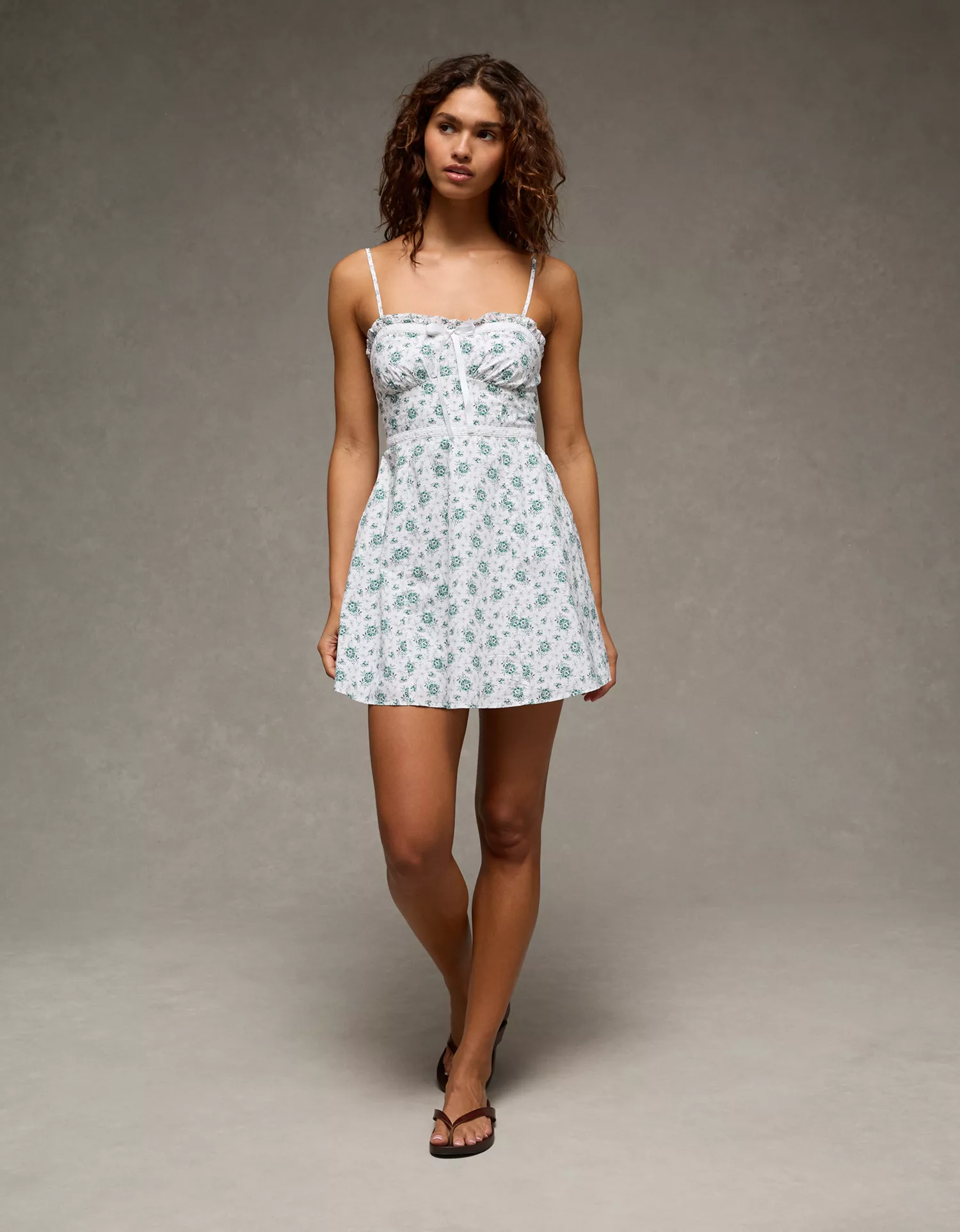 AE Sweetheart Tie-Front Mini Dress