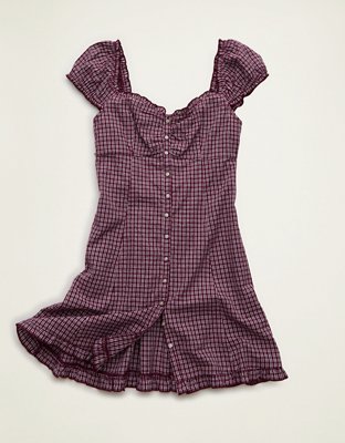 AE Sweetheart Button-Up Mini Dress