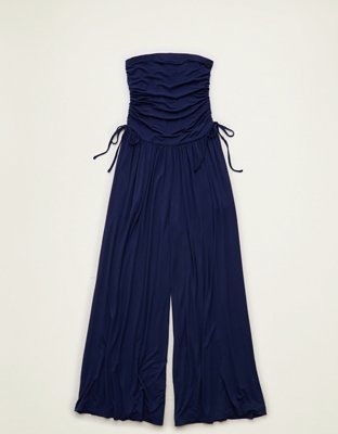 AE Strapless Side-Tie Knit Jumpsuit