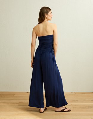 AE Strapless Side-Tie Knit Jumpsuit
