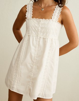AE Embroidered Babydoll Mini Dress
