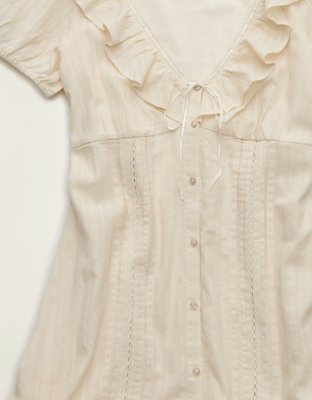 AE V-Neck Ruffle Collar Mini Dress