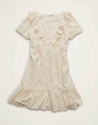 AE V-Neck Ruffle Collar Mini Dress