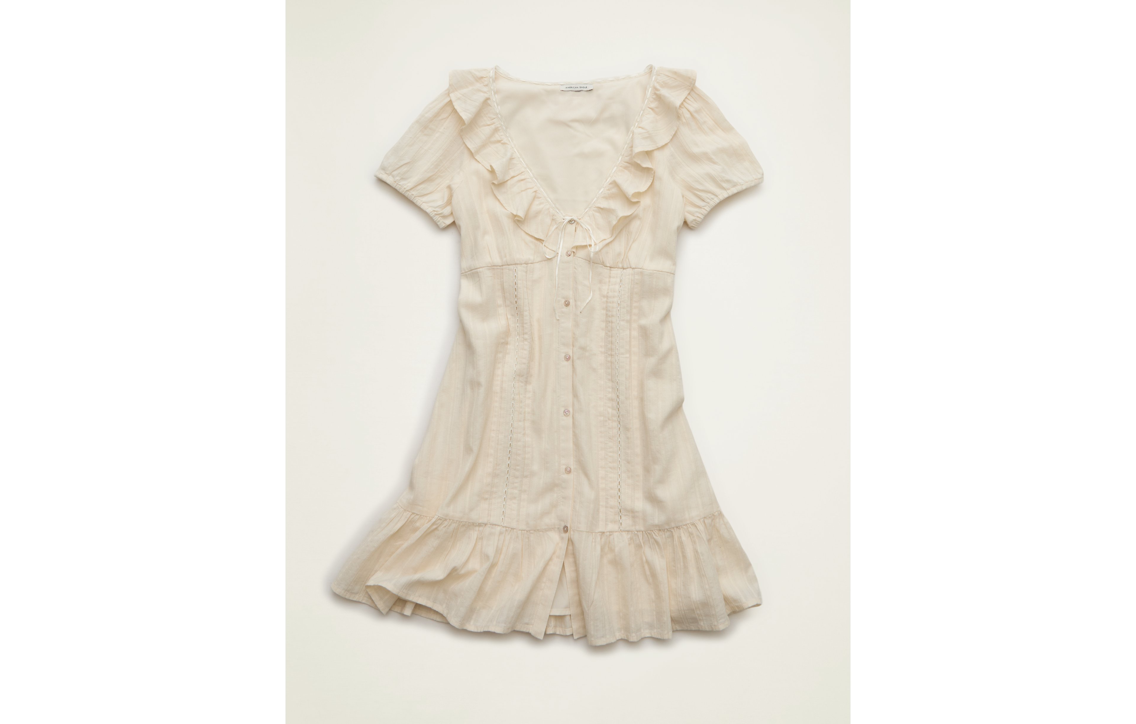 AE V-Neck Ruffle Collar Mini Dress
