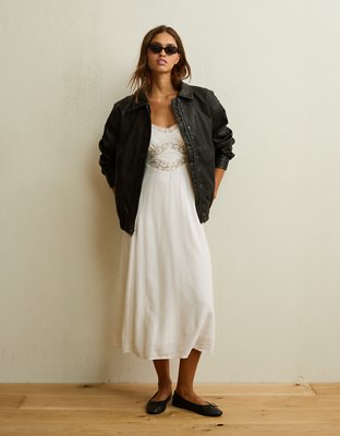 AE V-Neck Slip Midi Dress