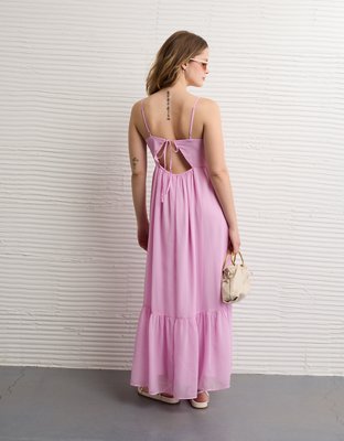 white christmas dresses Aylani Lace Cutout Maxi Dress • Shop American Threads Boutique White / L main image 0