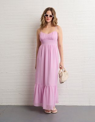 AE Asymmetrical Ruffle Maxi Dress | American Eagle