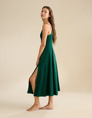 AE Knit Scoop-Back Midi Dress