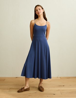 AE Knit Scoop-Back Midi Dress