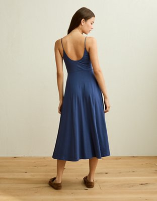 AE Knit Scoop-Back Midi Dress