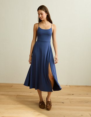 AE Knit Scoop-Back Midi Dress