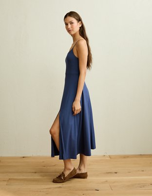 AE Knit Scoop-Back Midi Dress